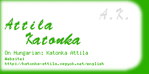 attila katonka business card
